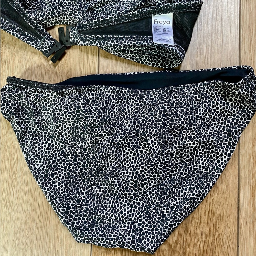 Freya Black and White Animal Print Bikini Briefs Size XS